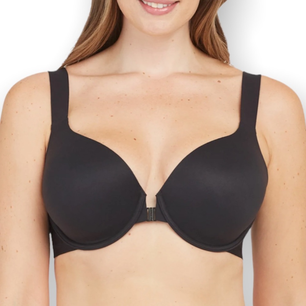 SPANX Front-Close T-Shirt Bra in Black